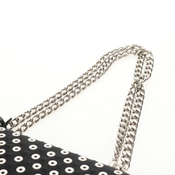 PRADA Chain Shoulder Bag Nylon Black Silver 1BD009 Auth 145246M - Picture 8 of 16
